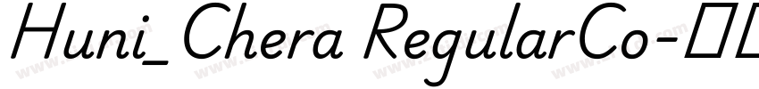 Huni_Chera RegularCo字体转换